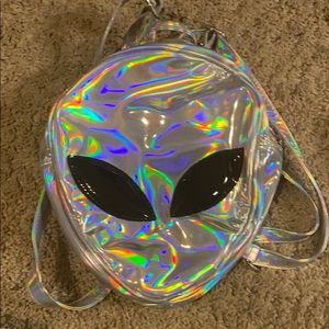 Alien holographic mini backpack 👽